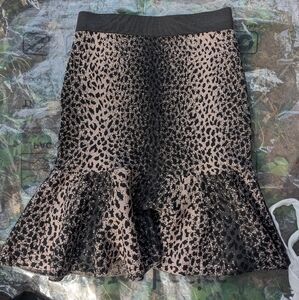 Rebecca Taylor Black and Tan Mini Bubble Skirt